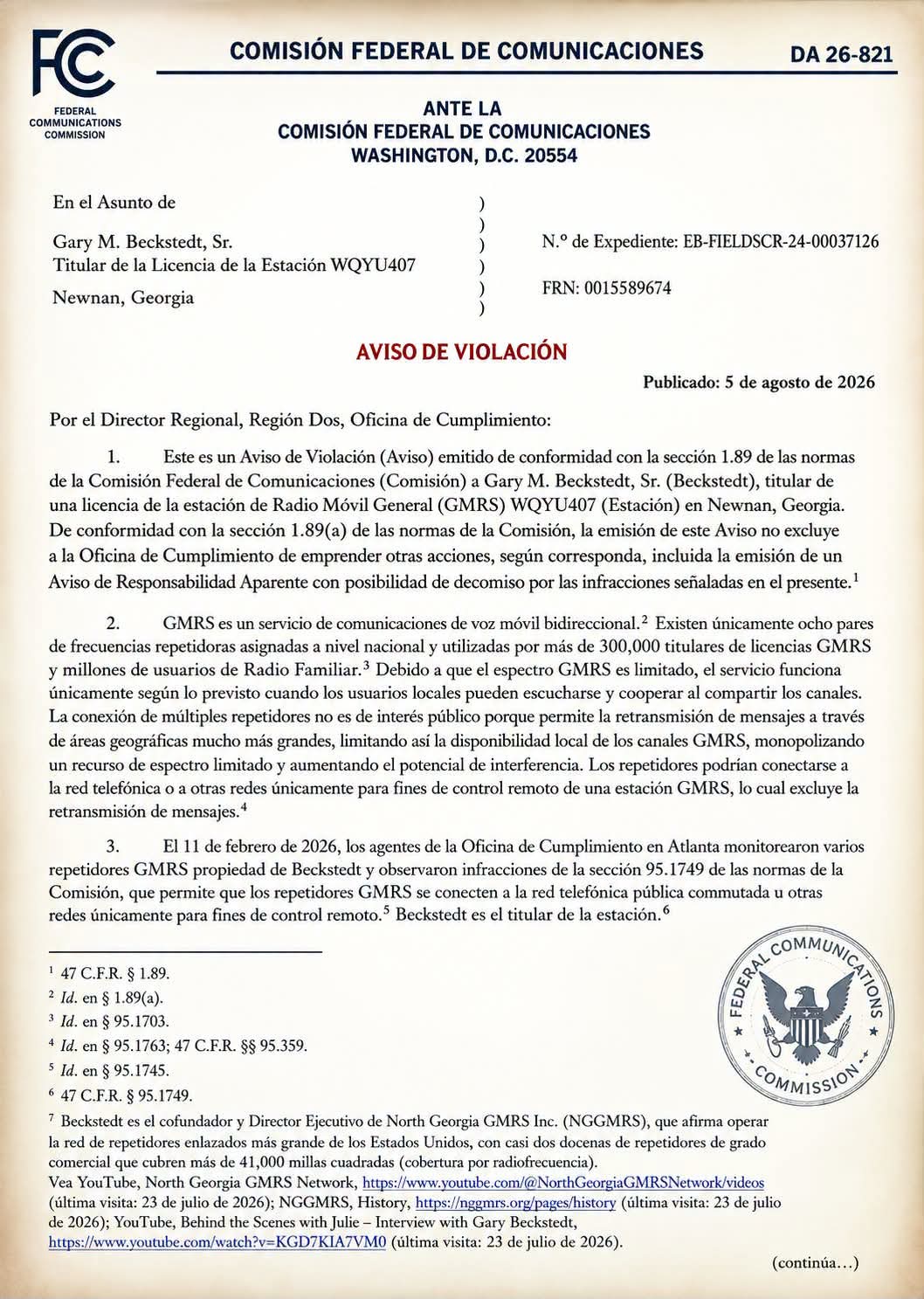 GMRS: La FCC toma medidas contra repetidores enlazados 2 FB IMG 1786101859394
